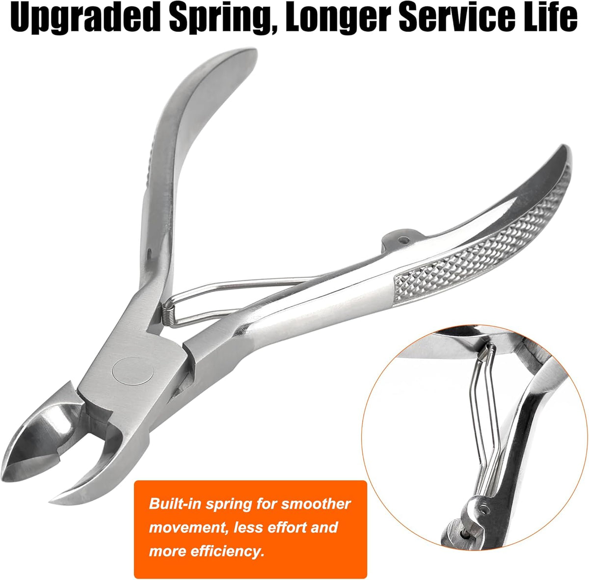 Podiatrist Toenail Clippers, Super Sharp and Wear-resistant Toe Nail Cutters for Thick and Ingrown