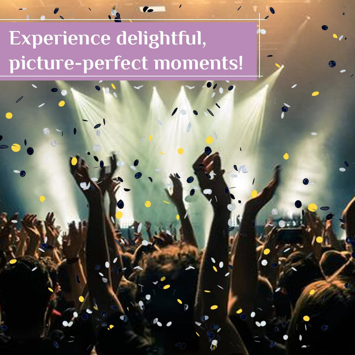 Confetti Cannon Black Gold 12 Pack Confetti Poppers 12 inch Celebrate Party Poppers Confetti Party