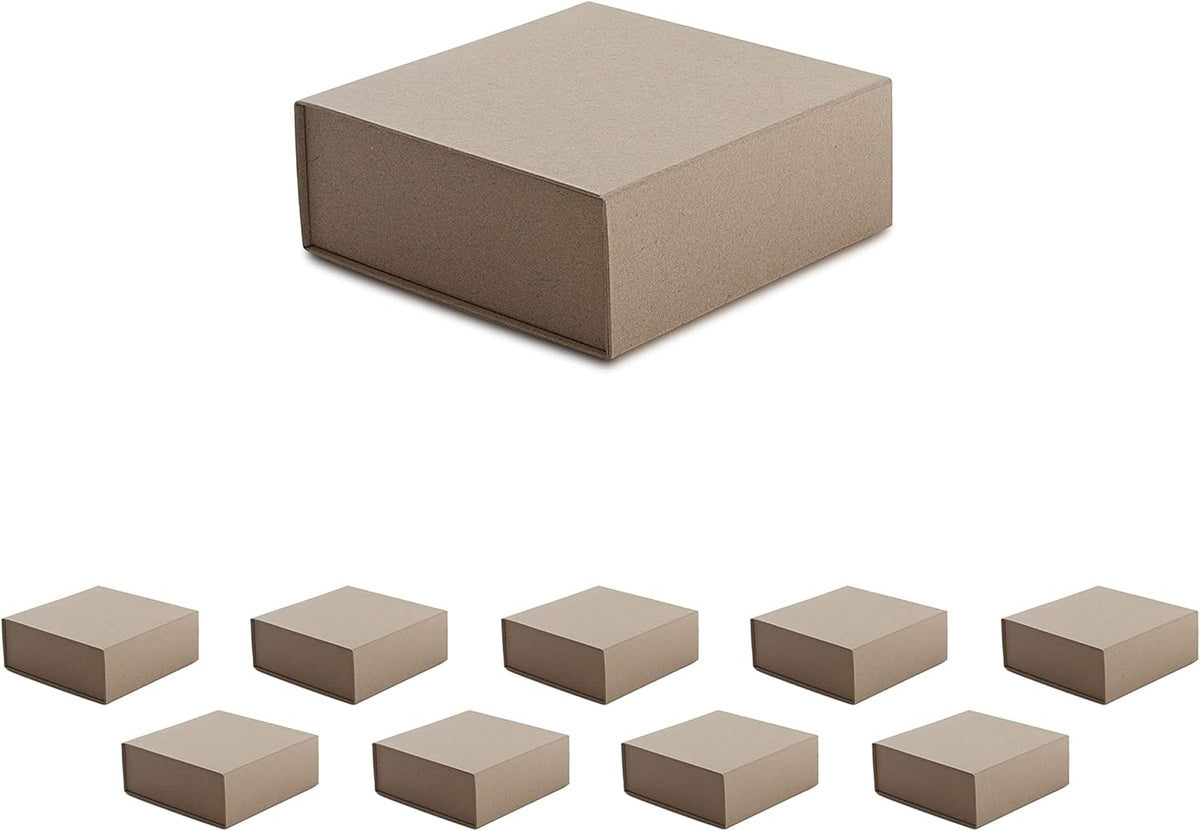CECOBOX - Gift Boxes with Lids for Presents 6"x6"x2.75" - Matte, Collapsible Magnetic Closure Gift