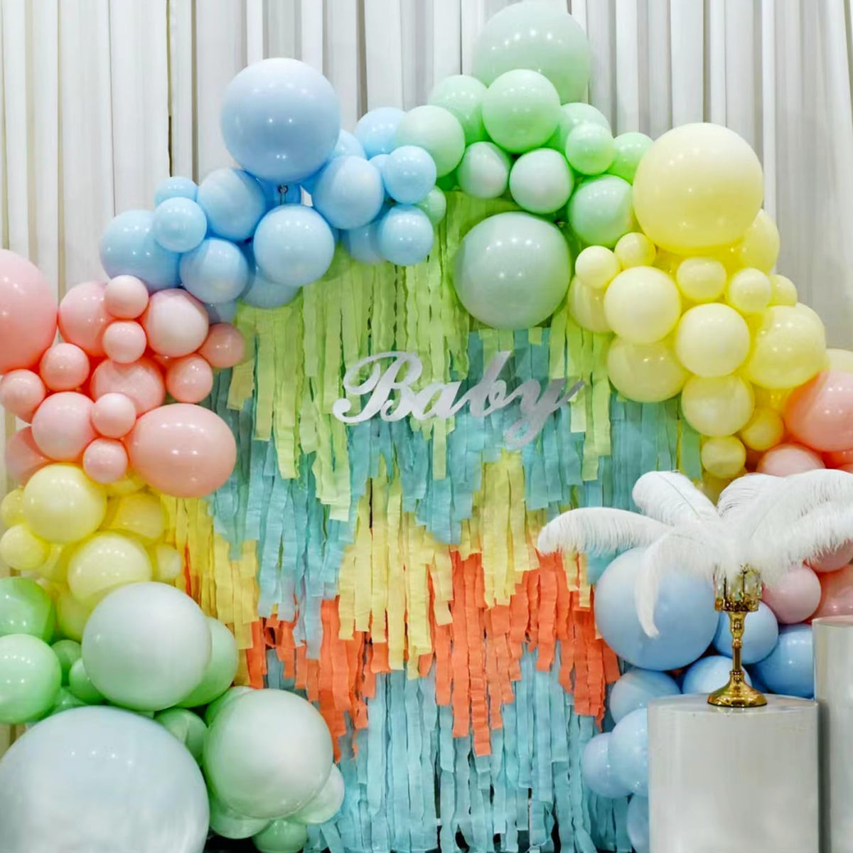 Crepe Paper Streamers, 8 Rolls 656ft Party Streamers, Pack of 8 Pastel Colors Crepe Paper for Kids