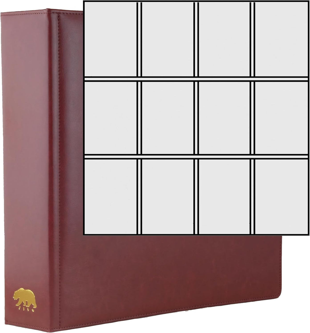 Ursae Minoris Estate Library Deluxe 4 Q-Ring Large Format Binder for Up to 1200 Sports/Trading