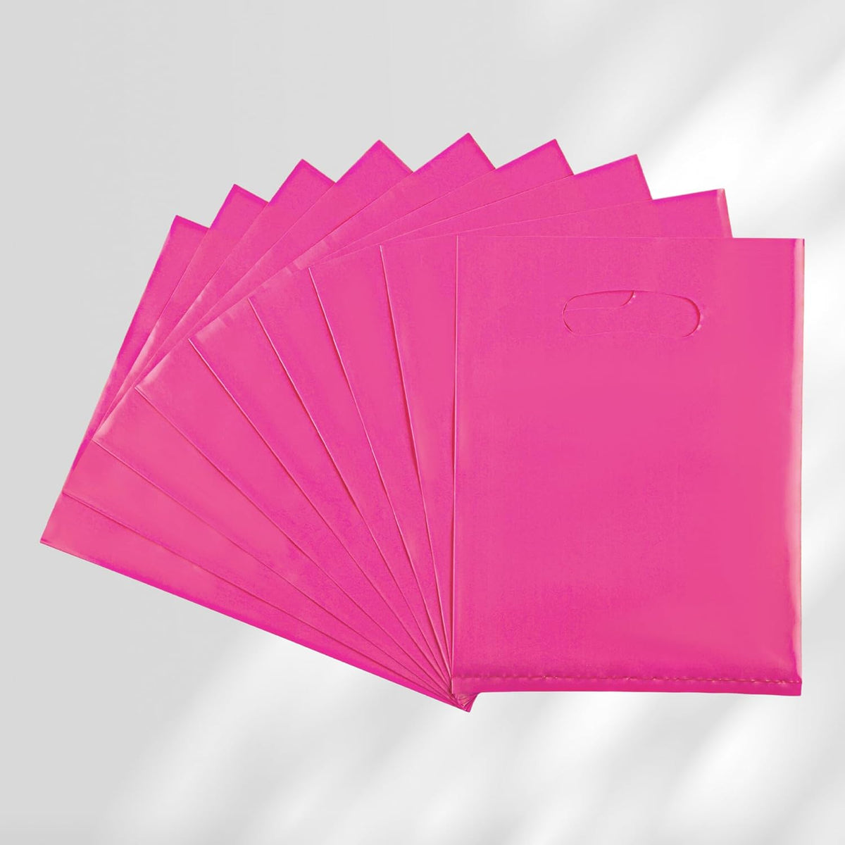 Rose 100 PCS Small Gift Bags, 6"x8" Goodie Party Favor Bags with Handle, Treat Retail Pouches for