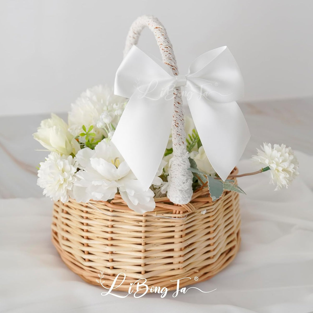 5'' White Bow Party Decorations Satin Bows, Twist Tie Bows for Treat Bags, Cake Pops, Pre-Tied Bow