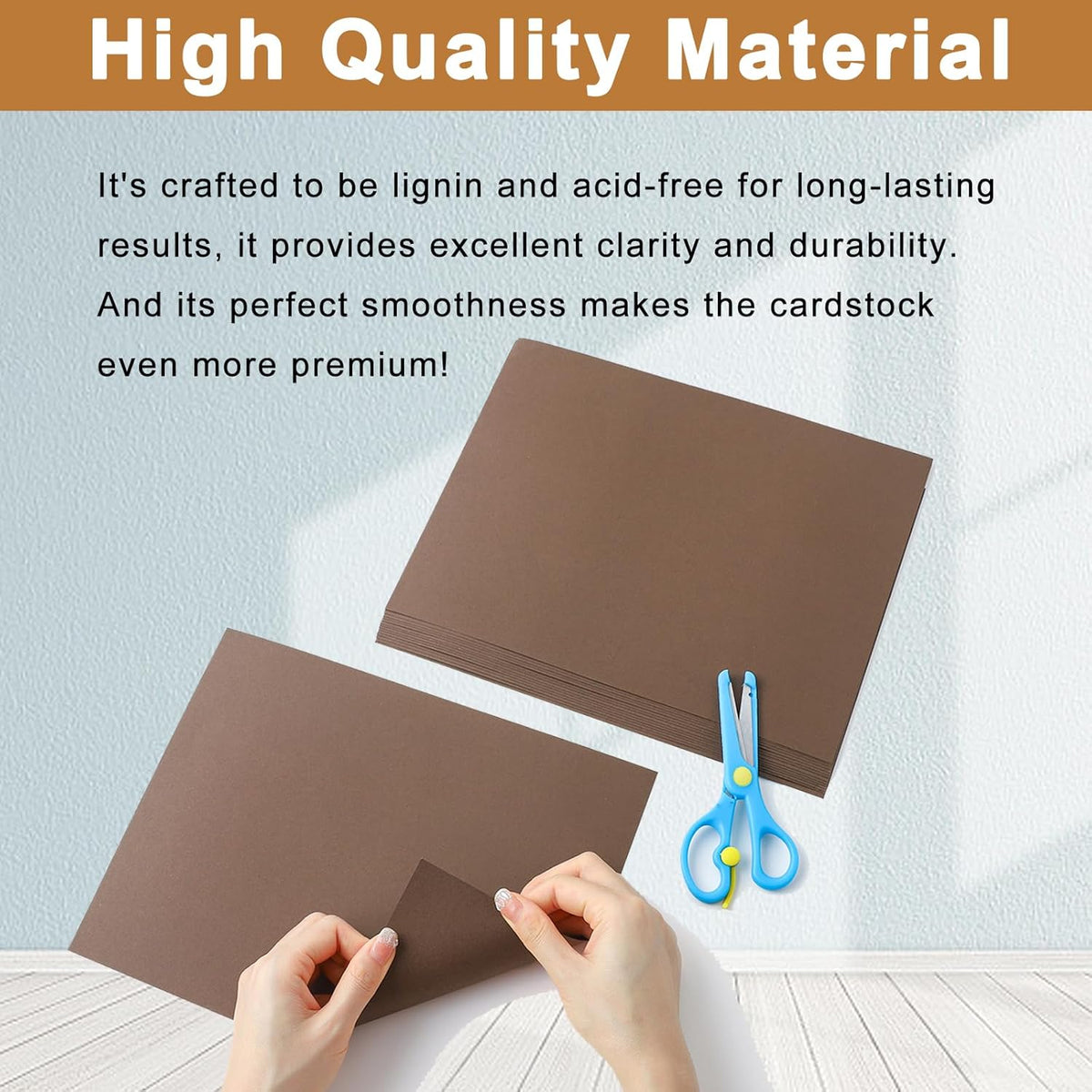 28 Sheets Coffee Color Cardstock 8.5 x 11 Craft Paper, 92lb Chocolate Brown Card Stock for DIY Card