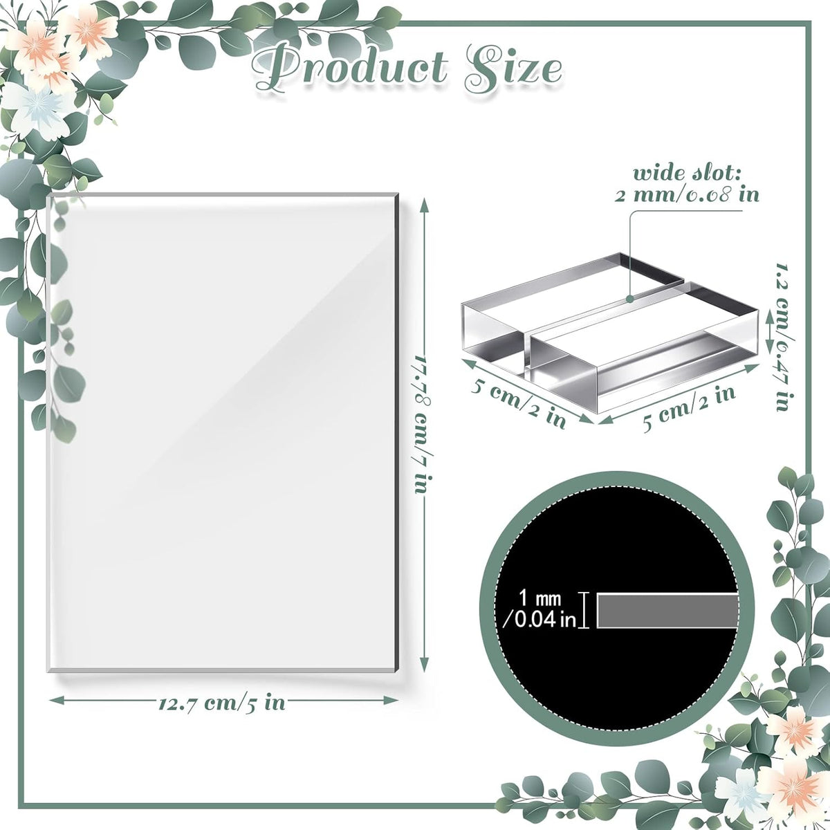 12 Pcs Clear Acrylic Place Cards with 12pcs Acrylic Holder Wedding Table Numbers with Centerpiece