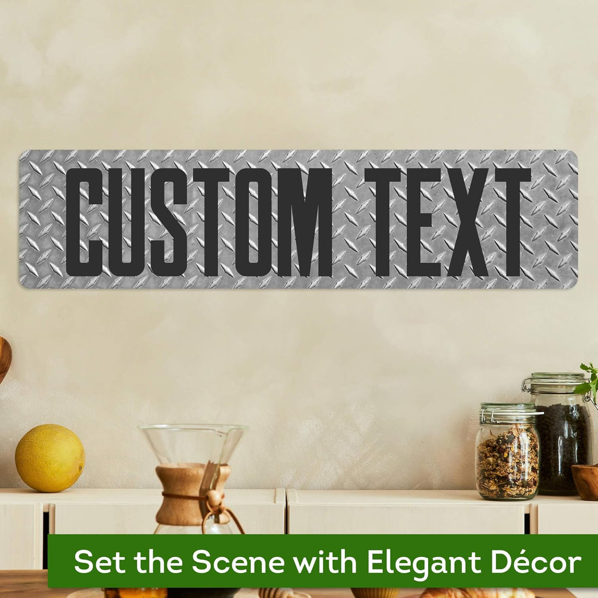 Custom Sign, Custom Street Sign, 11 Font Colors, 13 Font Styles, 4 Hole Options, 22 Sizes, 6x24