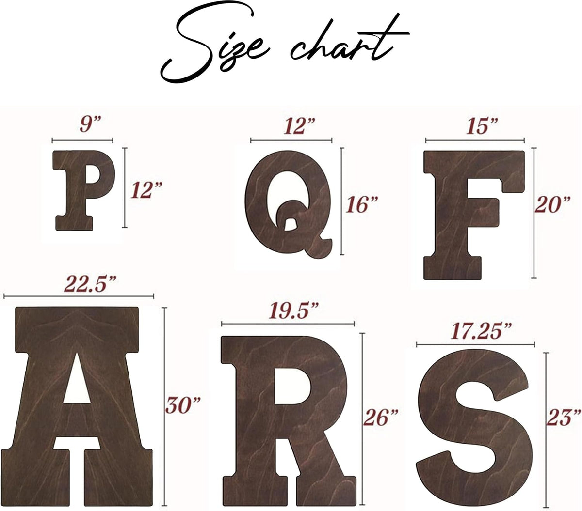 NAZENTI Wedding Guest Book Alternative Wooden Letter Personalized, Custom Initial Wedding Guest