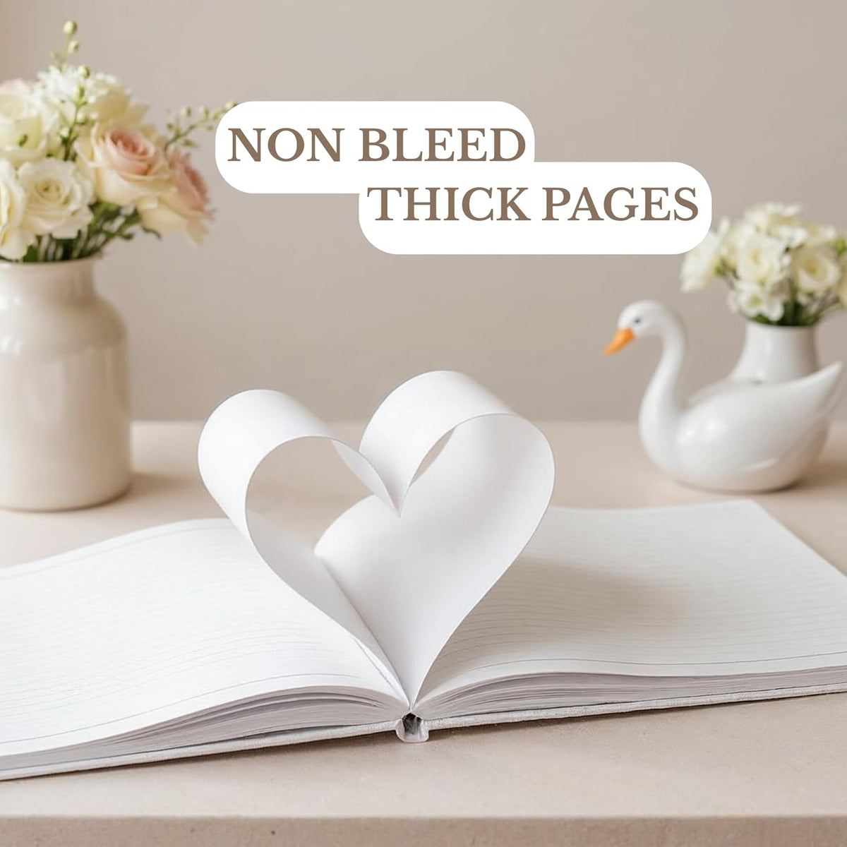 Wedding Guest Book for Guests to Sign, Elegant Wedding Guestbook Ideas, Sign in Book for Bridal and