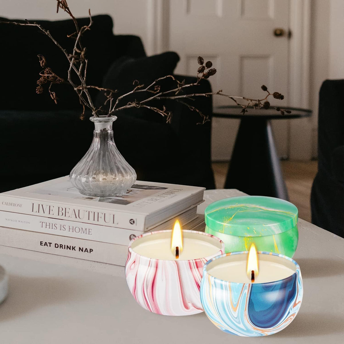 Mother's Day Scented Candles Gifts Set 16 Pack Soy Wax Travel Tin Jar Candles for Home 2.5 OZ