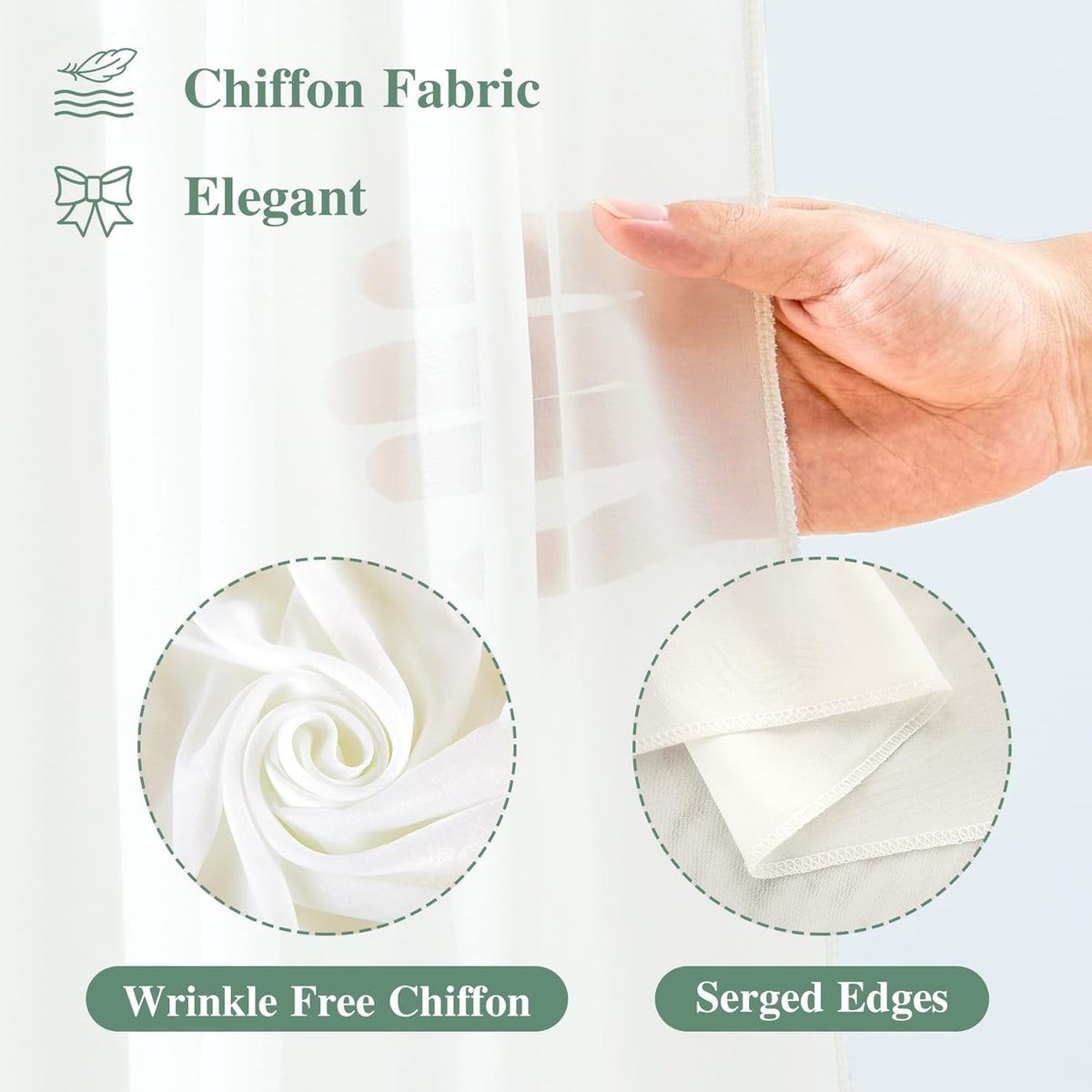 Wedding Arch Draping Fabric,2 Panels 18FT Beige Arch Drapes Chiffon Fabric Drapery Decorations for