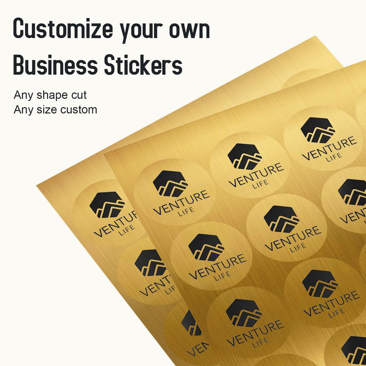 Custom Logo Stickers for Business, Personalised Logo Labels, Waterproof, Perfect for Branding &