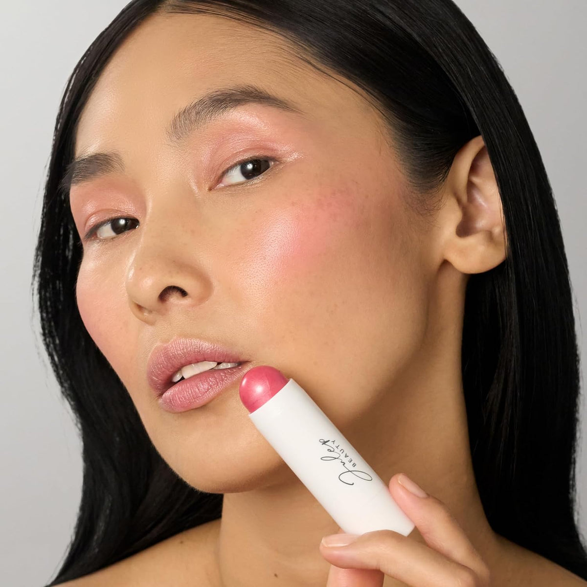 Julep Skip The Brush Cream to Powder Blush Stick - Peony Pink - Blendable and Buildable Color