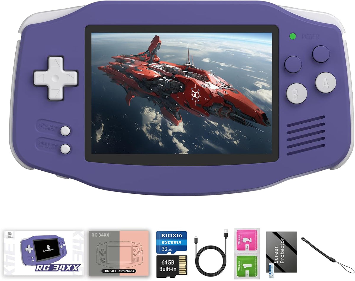 RG34XX Retro Handheld Game Consoles RG34XX Classic Retro Gaming Console 32+64G Card Preloaded Games