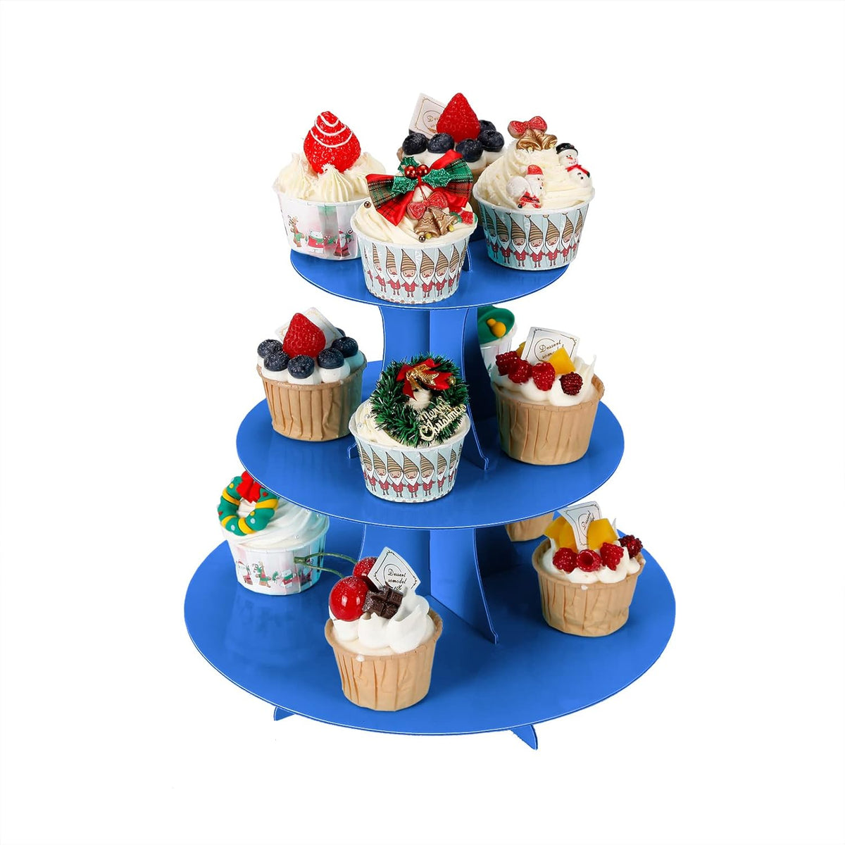 3-Tier Cupcake Stand, Cake Stand holder, Tiered DIY Cupcake Stand Tower for Dessert Table Displays