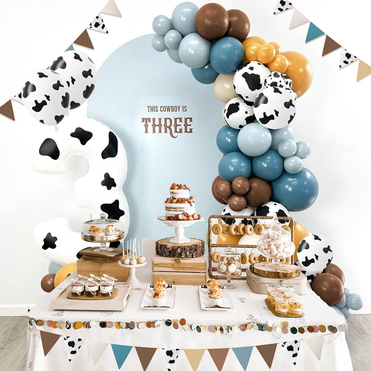 Cow Print Balloons, Latex Cow Balloons for Farm Cowboy Cowgirl Rodeo Western Baby Shower Birthday