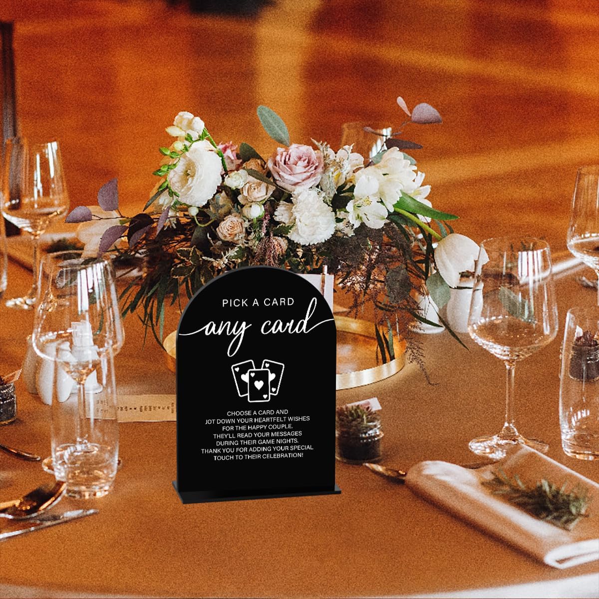Acrylic Wedding Sign Pick A Card Sign for Wedding Wedding Signs for Ceremony Modern Calligraphy