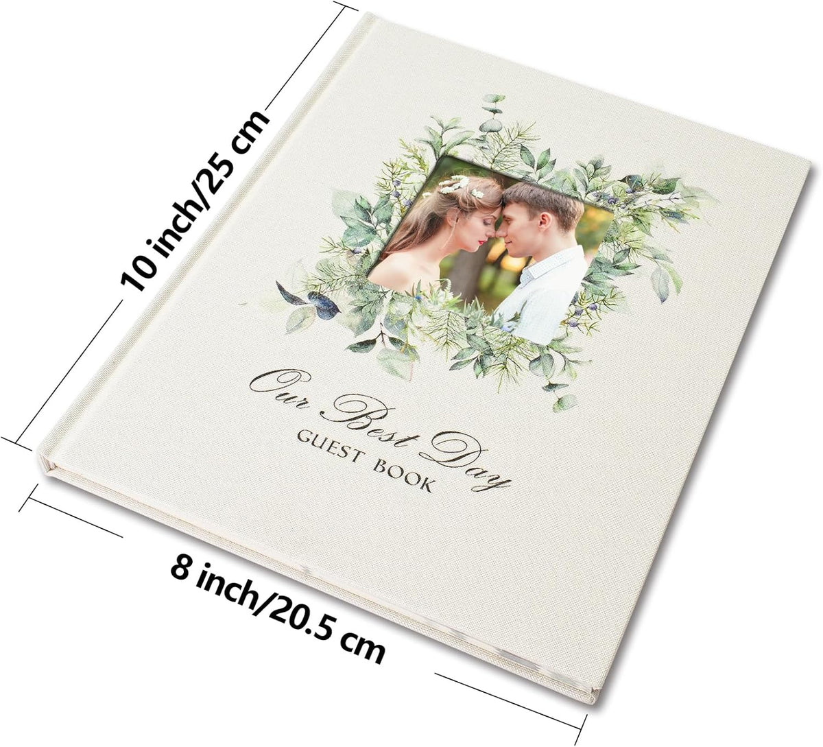 Vienrose Wedding Guest Book Set with 2 Vow Books and A Guest Book,Sign-in Book Personalized Linen