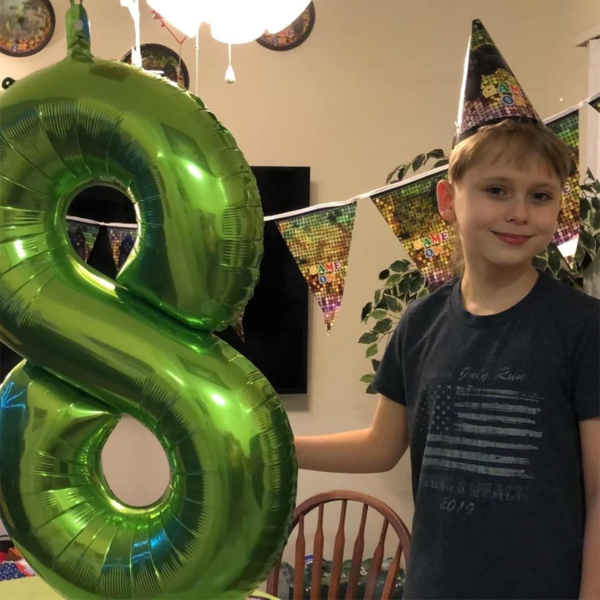 40 Inch Balloon Number 9 Green, Large Foil Number Balloons Set 0-9, Digital 9 Helium Balloons for