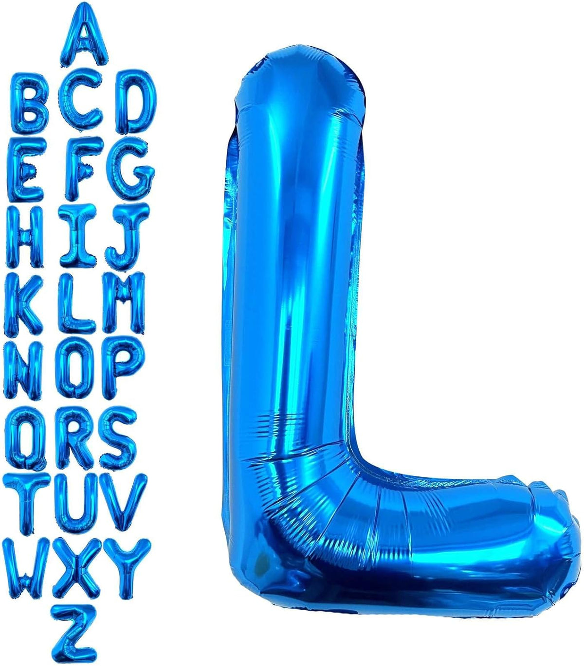 40 Inch Blue Letter L Balloons, DIY Phrase Foil Alphabet Letter L Balloons DIY Word L Banner for