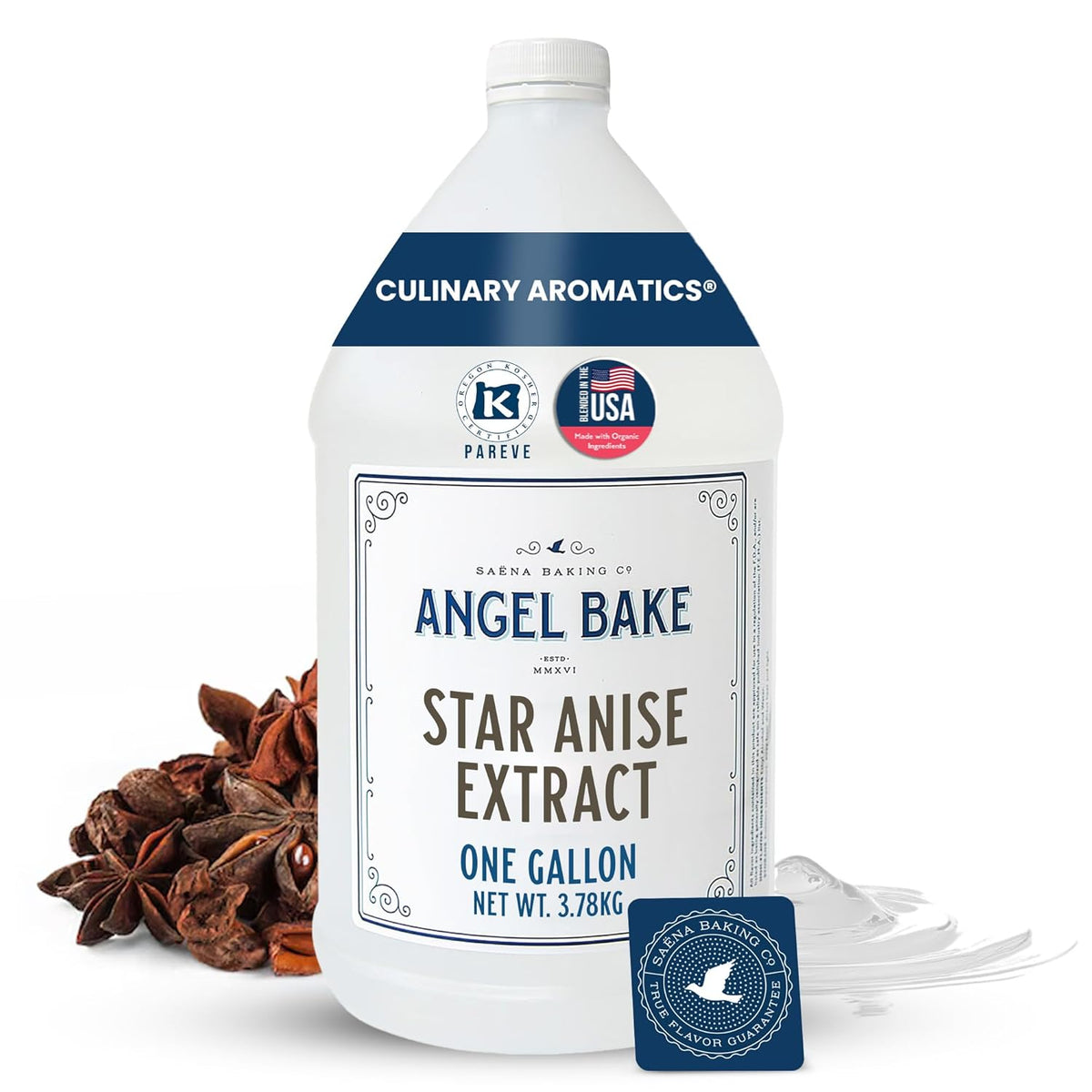 Pure Star Anise Extract, 1 Gallon - Natural Essence for Beverage Formulations, Bulk Manufacturing