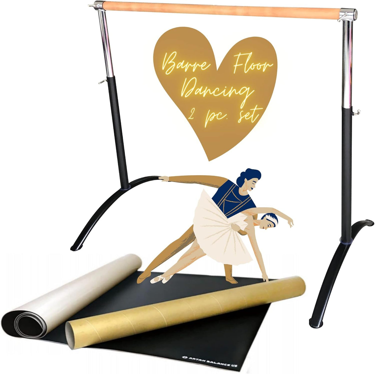 Marley Dance Floor- Ideal for Ballet, Jazz, Tap, and Party Dancing for All Ages- Non-Slip Dance