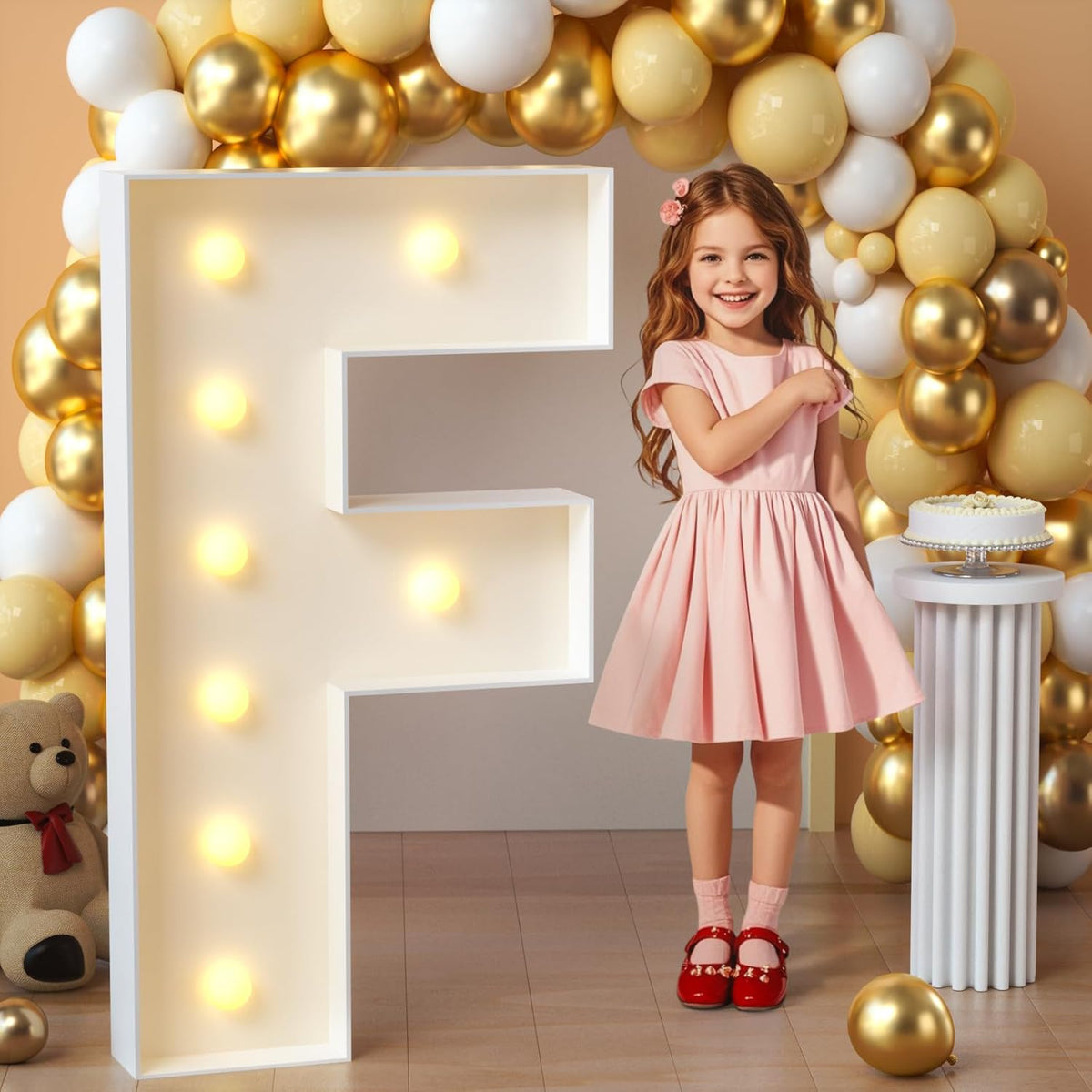 imprsv Marquee Light Up Letters, 3FT Mosaic Letters with Light for Baby Shower Graduation Party