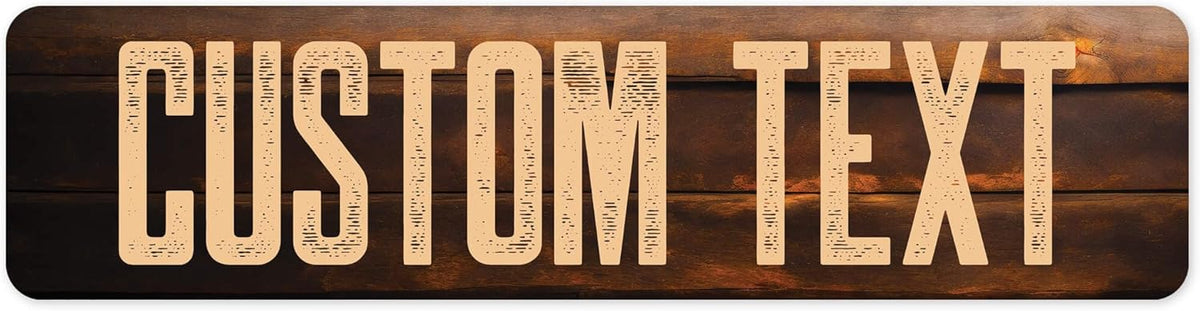 Custom Sign, Custom Street Sign, 11 Font Colors, 13 Font Styles, 4 Hole Options, 22 Sizes, 12x48