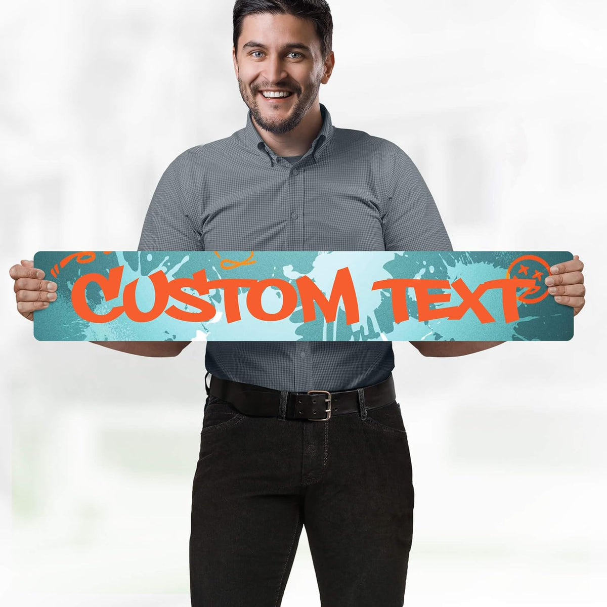 Custom Sign, Custom Street Sign, 11 Font Colors, 13 Font Styles, 4 Hole Options, 22 Sizes, 6x36