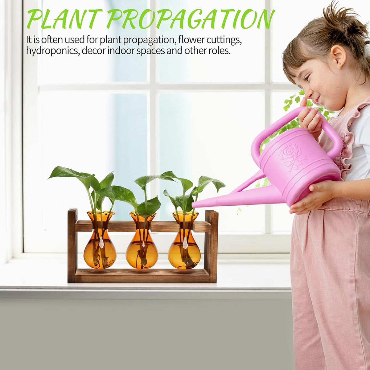 Plant Propagation Station Plant Terrarium Unique Birthday Gifts for Women Home Office Decor Planter
