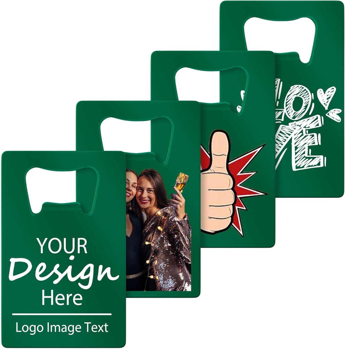 Personalized Credit Card Bottle Opener, Custom Stainless Steel Beer Bottle Opener, Upload Your