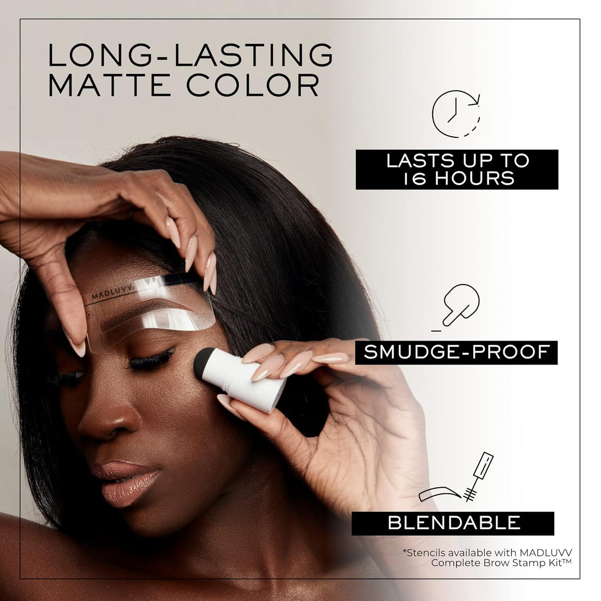MADLUVV Brow Stamp Refill* - Color Stamp for Brows & Root Touch Up for Women & Men, Instantly