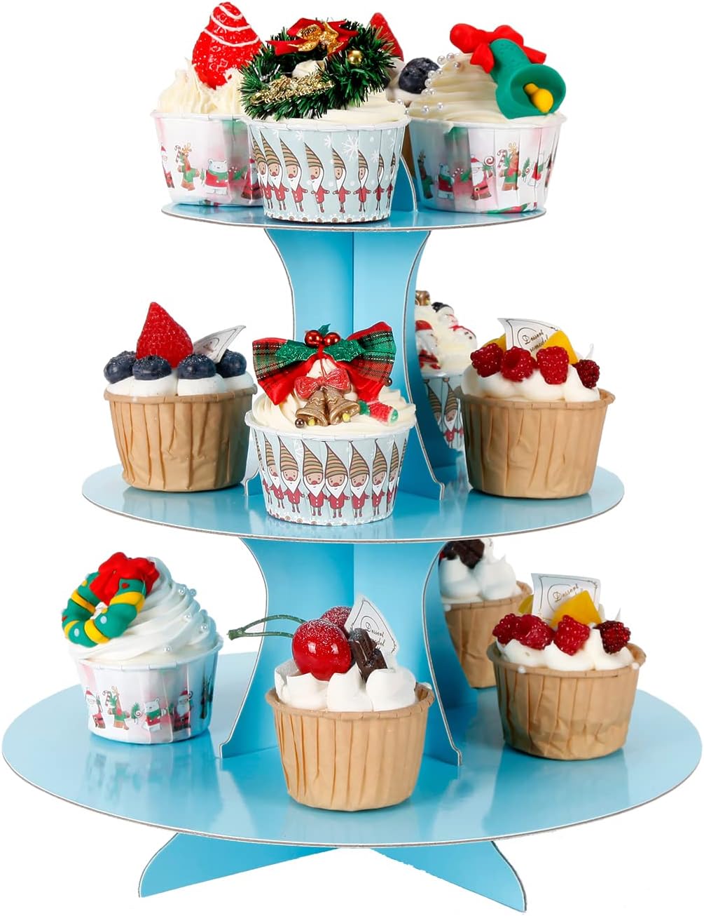 2Pcs 3-Tier Cupcake Stand, Cake Stand holder, Tiered DIY Cupcake Stand Tower for Dessert Table
