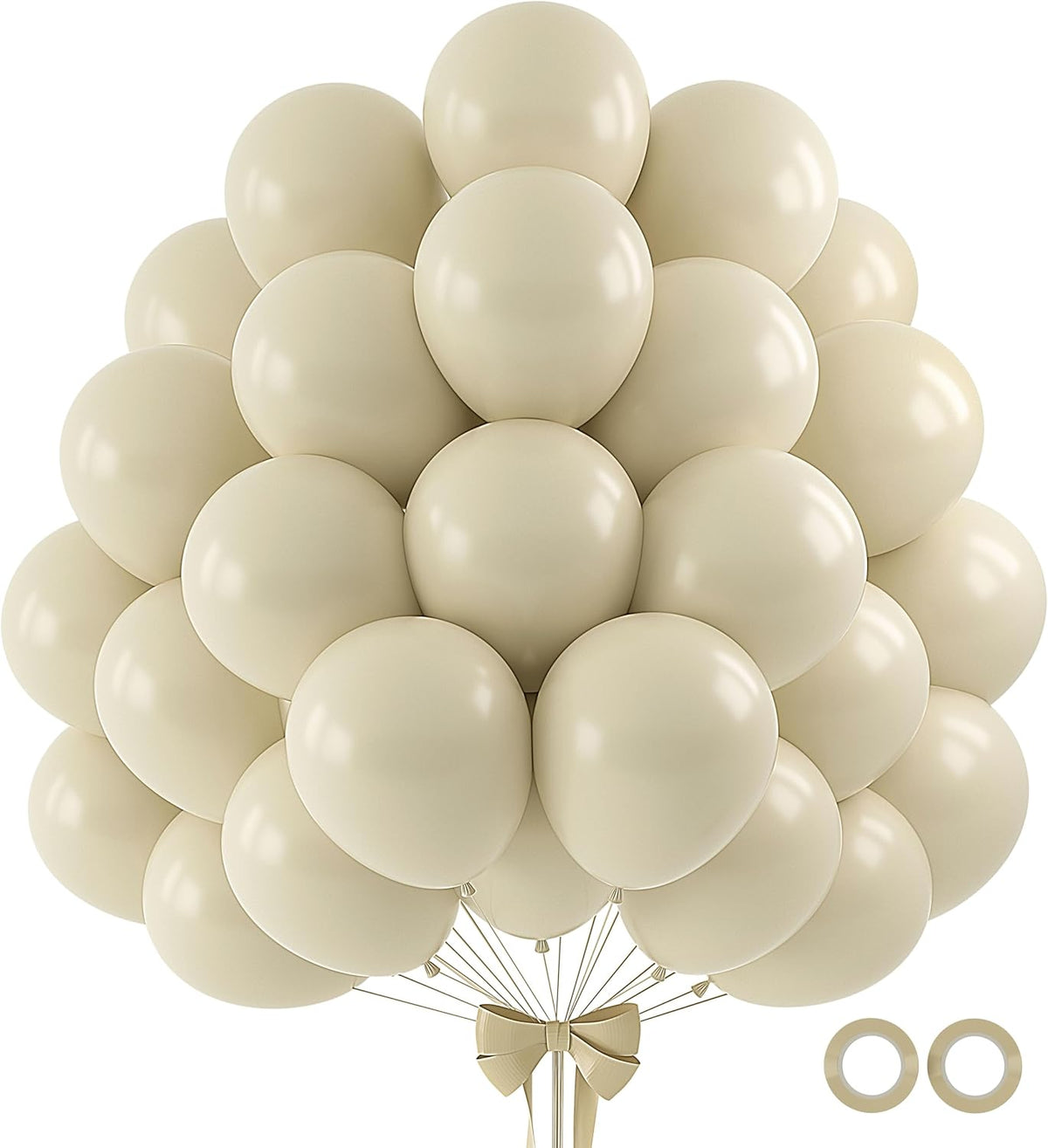 110pcs White Sand Balloons 12 Inch White Latex Balloon Garland Arch Kit for Birthday Baby Shower