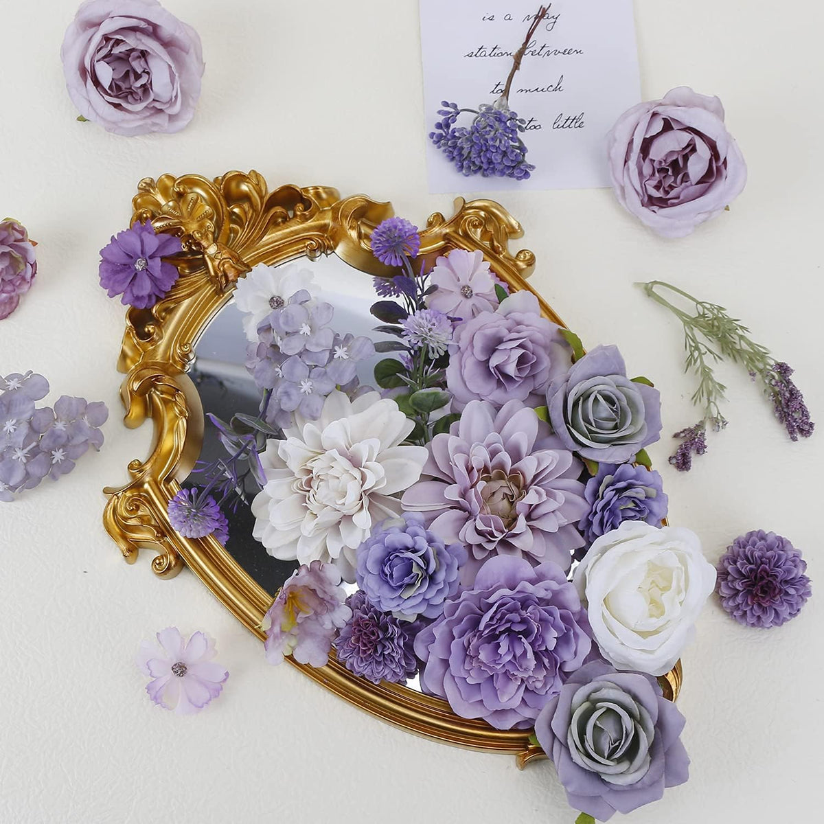 Serra Flora Artificial Flowers Combo for DIY Centerpieces Arrangements Wedding Bridal Bouquet Table