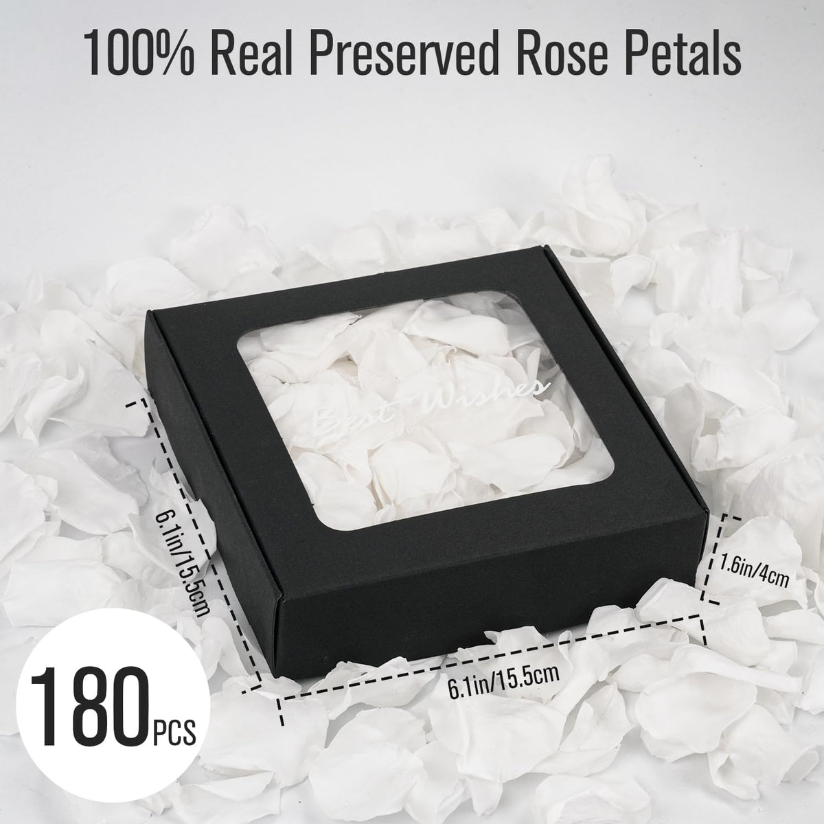 Rosaura Real Preserved Rose Petals 50g(1.75oz) for Wedding Decor, Romantic Nights - Includes Bonus