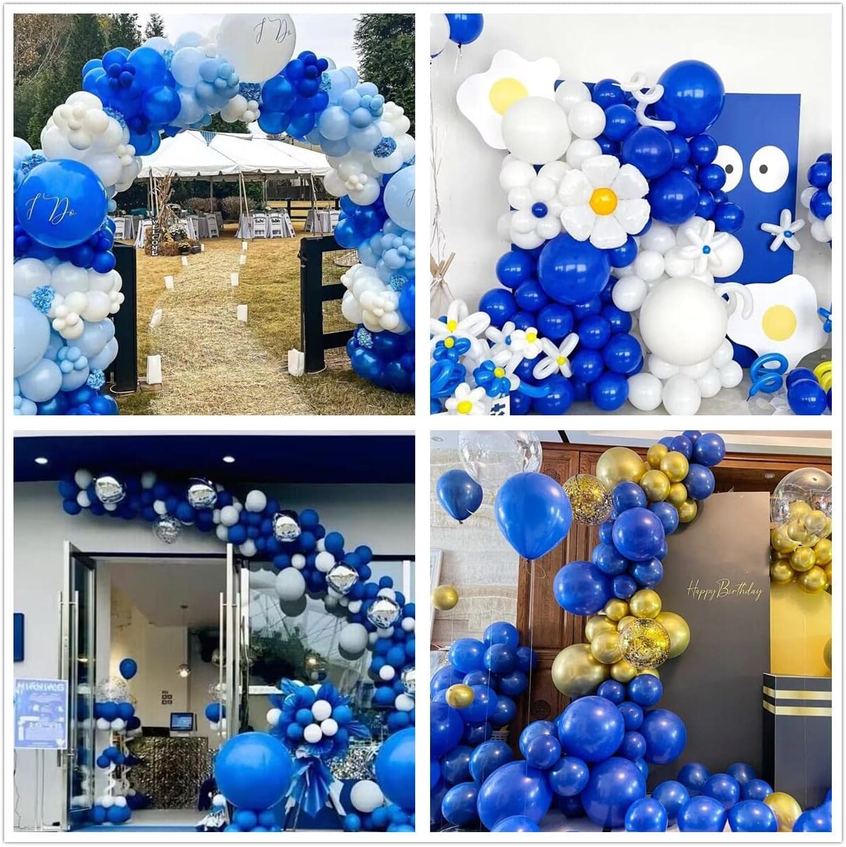 412pcs Royal Blue Balloons 18 12 10 5 Inch Blue Balloon Garland Arch Kit Different Sizes Matte