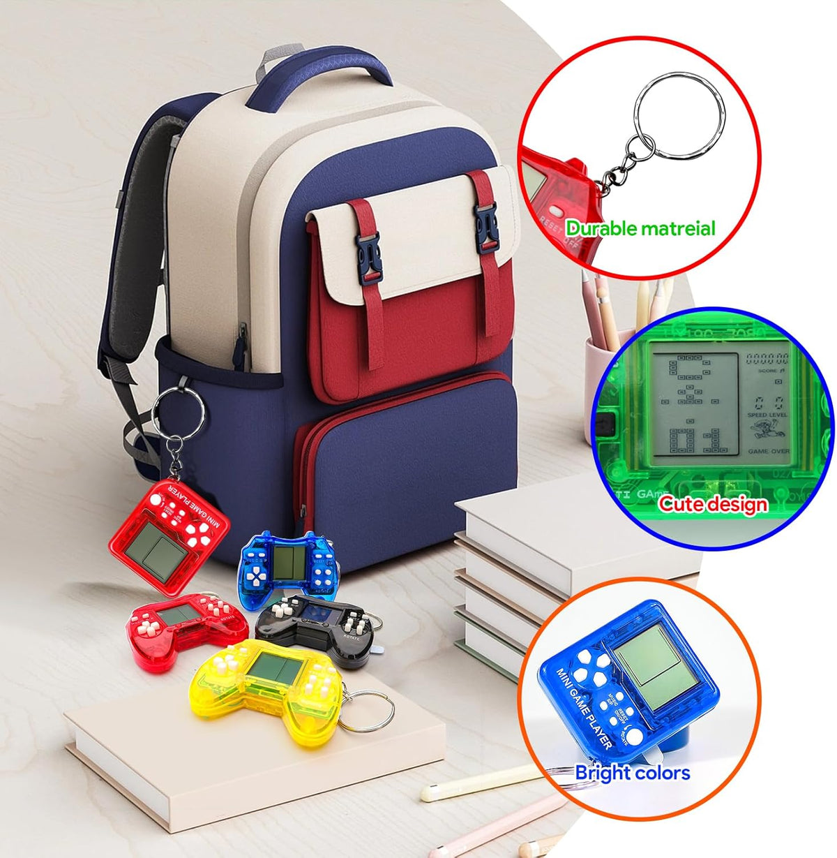 24Pcs Video Game Party Favors Video Game Keychain Gamer Party Favors Video Game Party Supplies