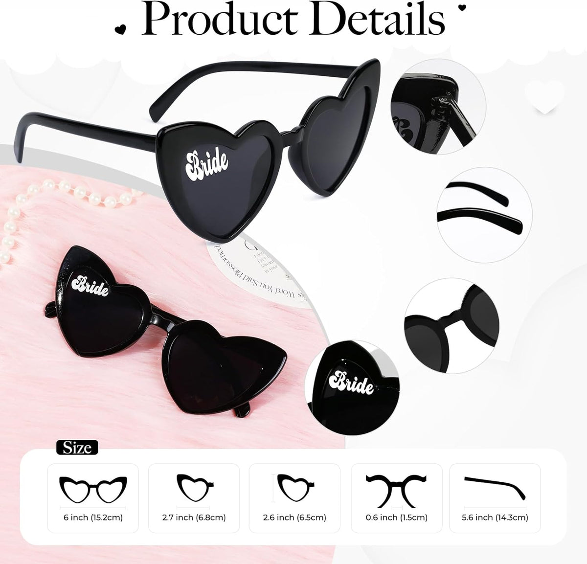 YOGFIT Heart Sunglasses for Women Fashion Classic Love Eye Protection Sunglasses Vintage Cute Heart
