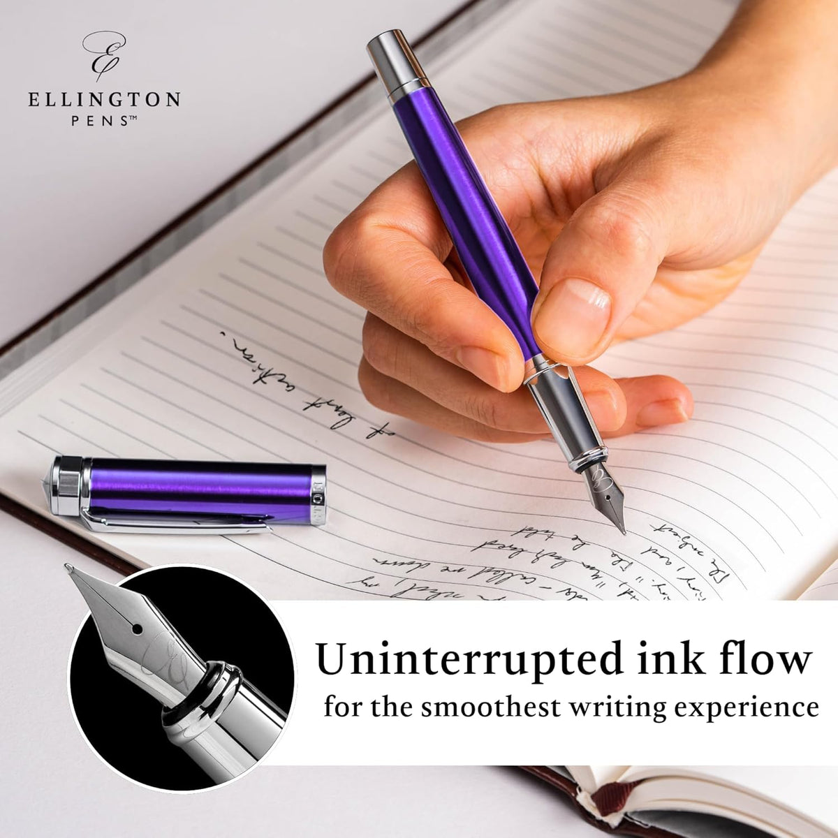 Ellington Pens Luxury Fountain Pen Set- Fountain Pens for Writing - Smooth Medium Nib - Includes
