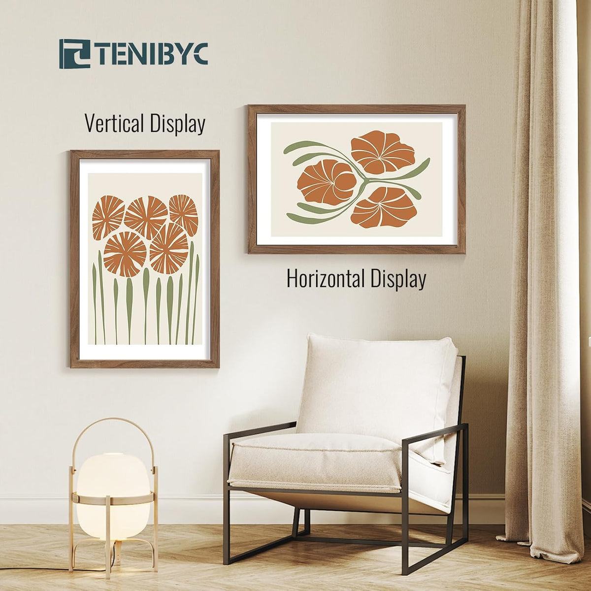 20x30 Poster Frame 4 Pack - Walnut, Brown Wood Picture Frame, Dissplay Photos, Posters and Puzzles