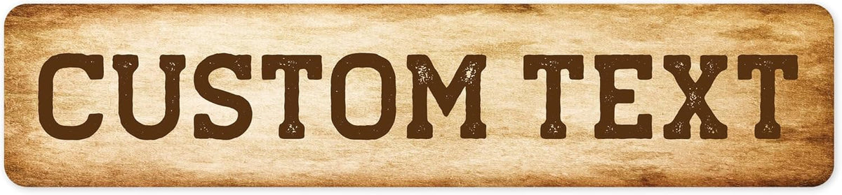 Custom Sign, Custom Street Sign, 11 Font Colors, 13 Font Styles, 4 Hole Options, 22 Sizes, 4x18