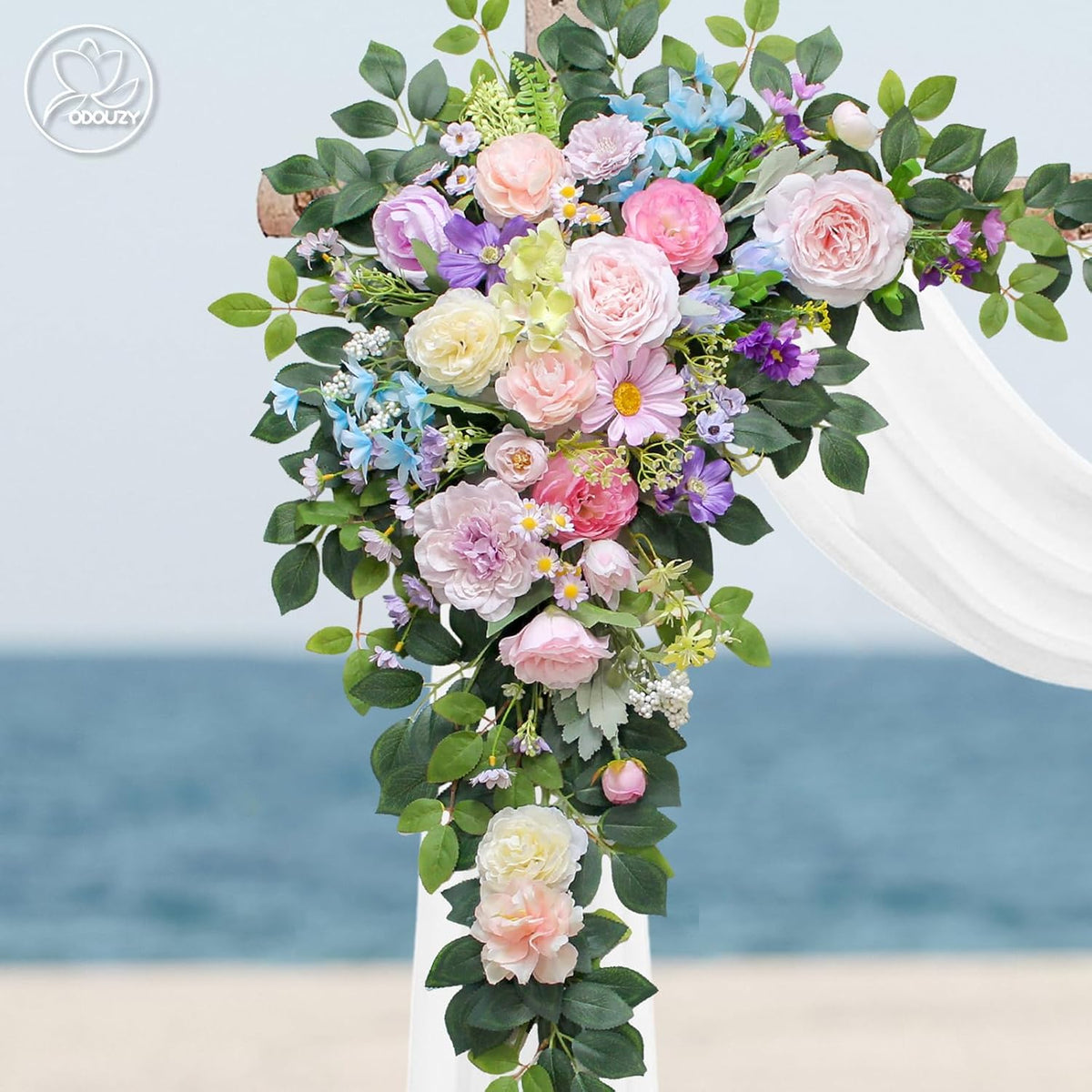 Wedding Arch Flowers Kit,Artificial Flower Arch Decor (Set of 3),2pcs Artificial Flower Arrangement