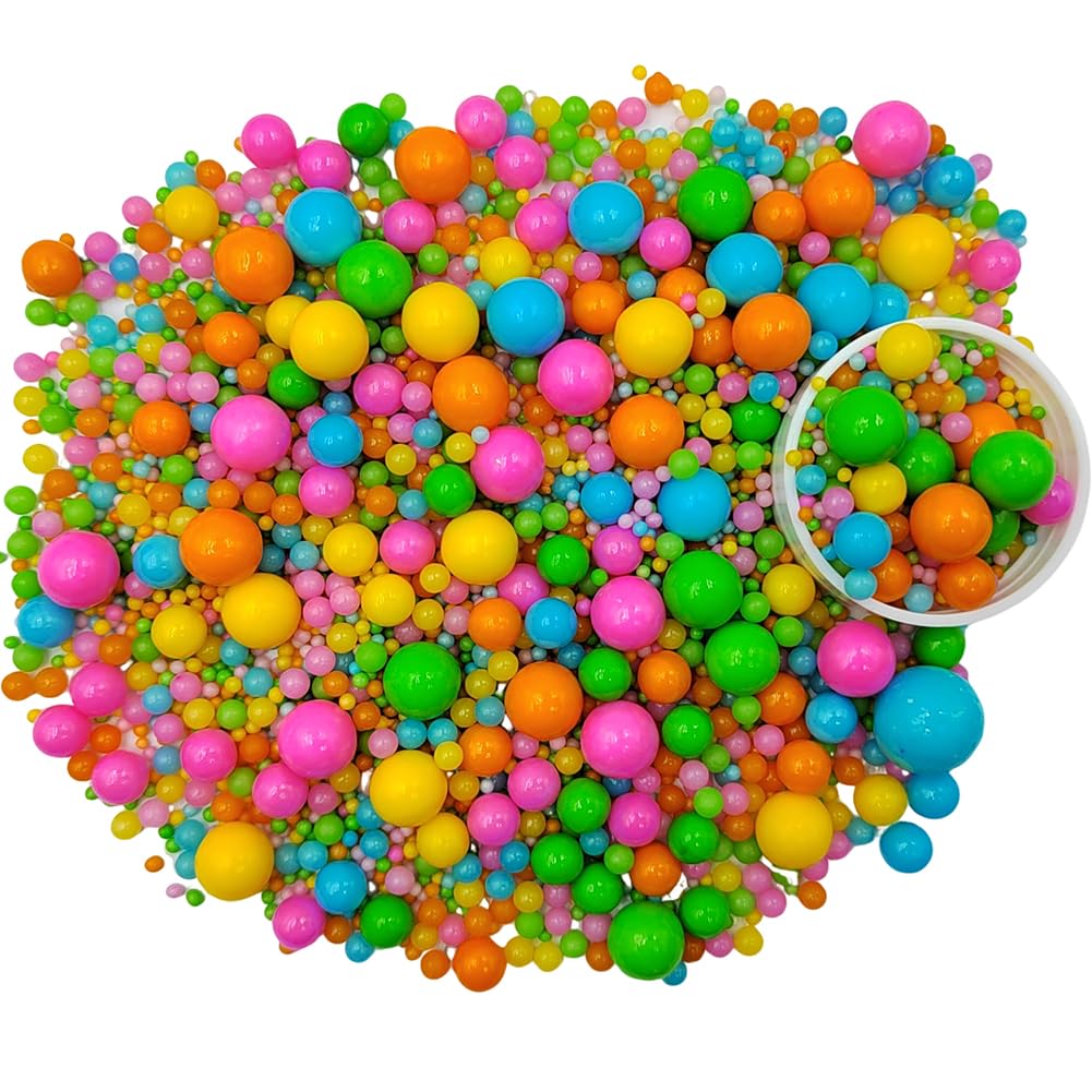 Edible Pearl Sugar Sprinkles Rainbow Candy Mixing Size Baking Edible Cake Decorations Cupcake
