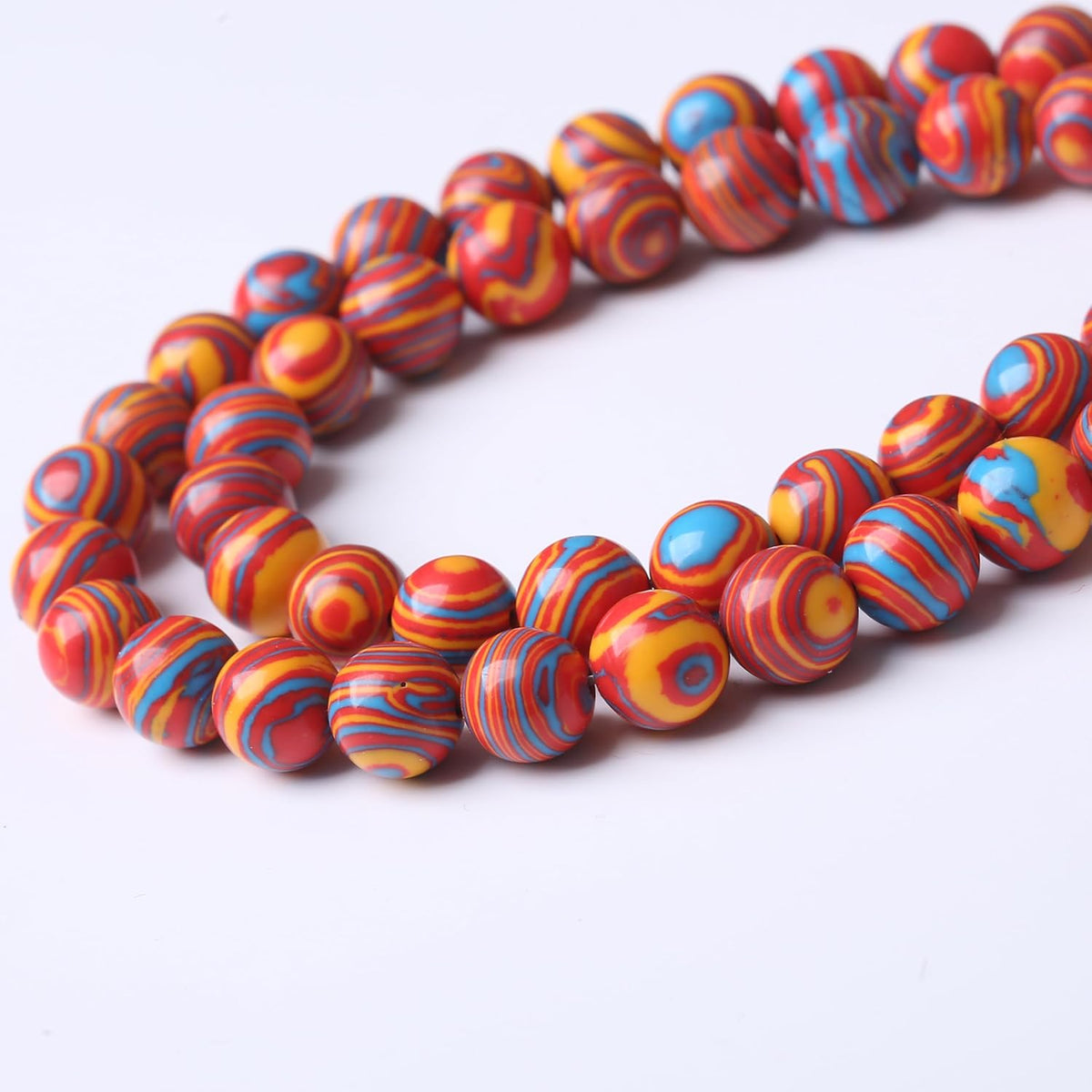 Red Yellow Blue Peacock Turquoise Stone Beads Gemstone Round Crystal Energy Jade Beads Stone Beads