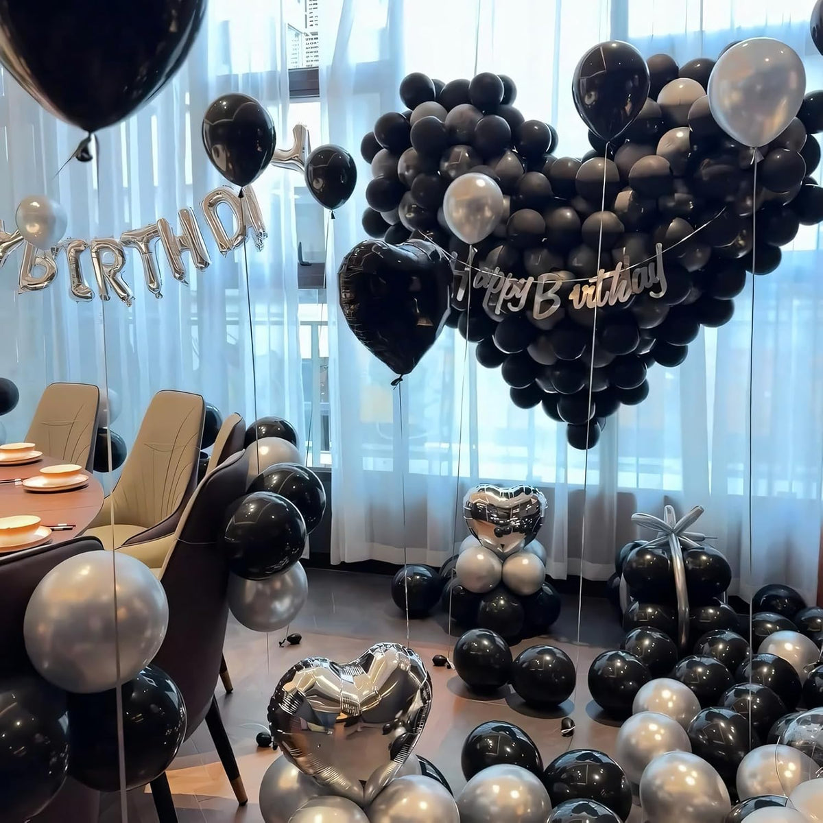 125 pcs Black Latex 5 Inch Balloons, Small Balloons for Balloon Garland or Balloon Arch as Party