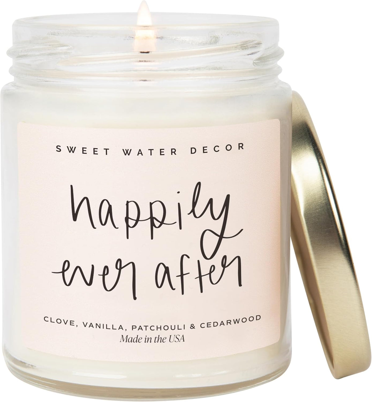 Sweet Water Decor Happily Ever After Candle - Gold Pepper, Clove Leaf, Nutmeg and Lavender Scented