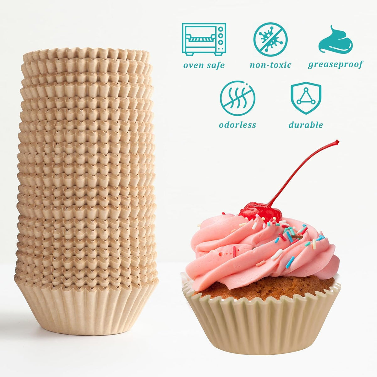 1.4 inch 1000-Count Mini Cupcake Liners Bright Colorful Muffin Baking Cups, Odorless,Baking Paper