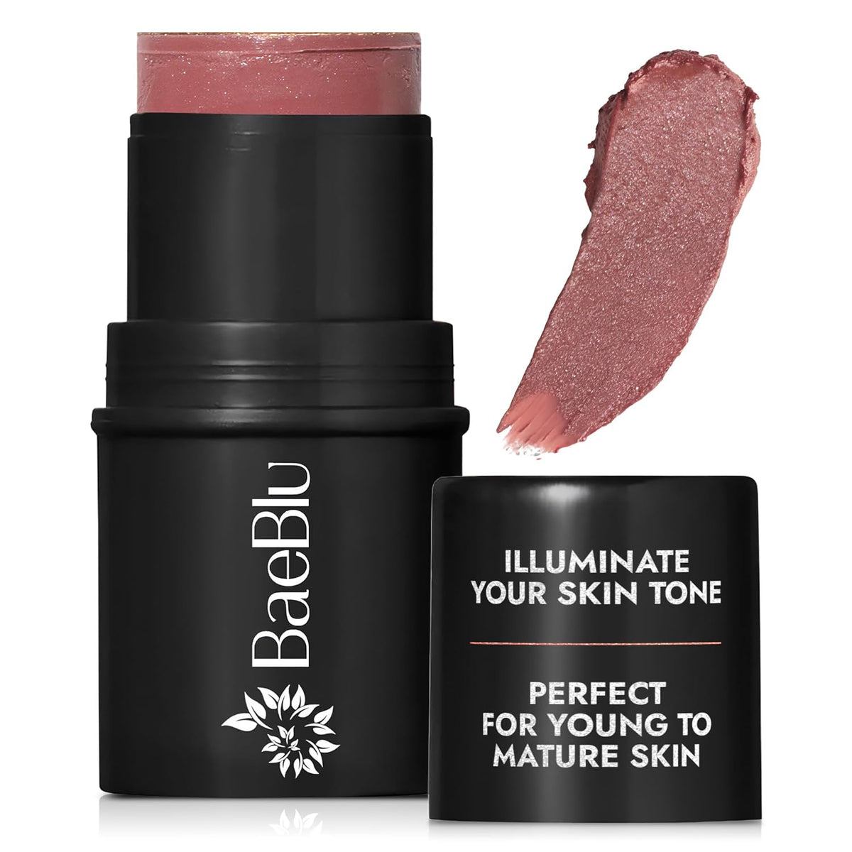 Organic Blush Tube, Cabernet - 100% Natural Vegan Cream Blush Sticks, Multi-Use Bronzer, &