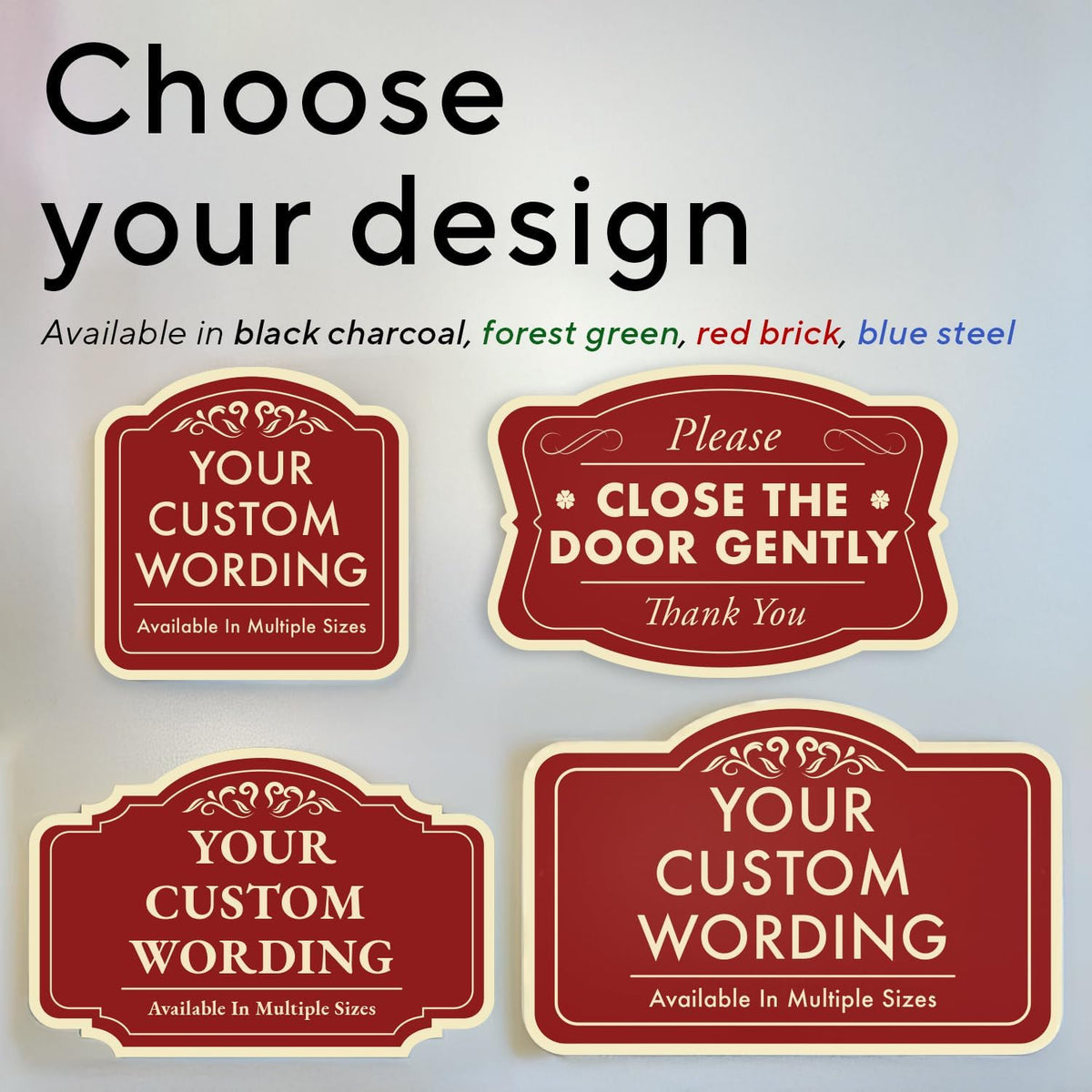 Custom Decorative Outdoor Metal Sign - Personalized Aluminum - Driveway Sign, Waterproof, Made in