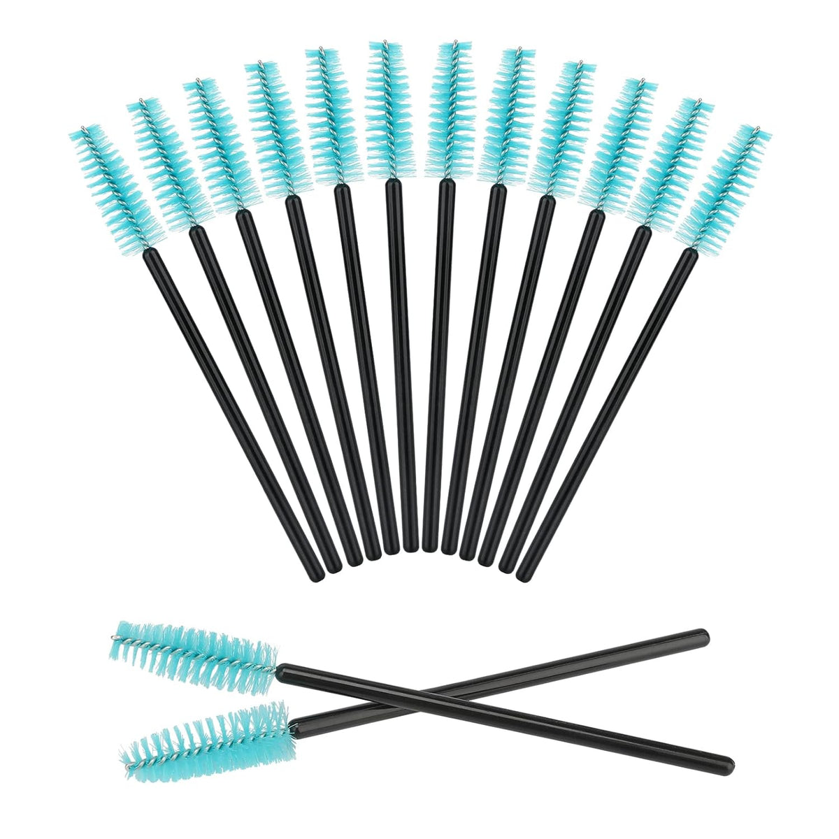 G2PLUS 100PCS Disposable Eyelash Brushes, Adjustable Mascara Wands Makeup Applicator, Lash Spoolies